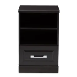 Odelia Modern And Contemporary Finished 1 Drawer Nightstand Dark Brown - Baxton Studio -Baxton Studio GUEST 0043f970 9bc4 4bab 918b 69b313c73390