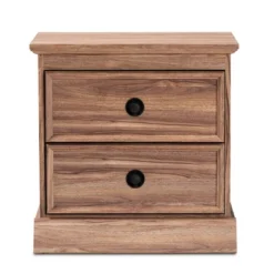 Ryker Oak Finished 2 Drawer Wood Nightstand Brown - Baxton Studio 14 Ryker Oak Finished 2 Drawer Wood Nightstand Brown - Baxton Studio -Baxton Studio GUEST 005c02ae 8ba6 4bfc a850 525e1f927f20
