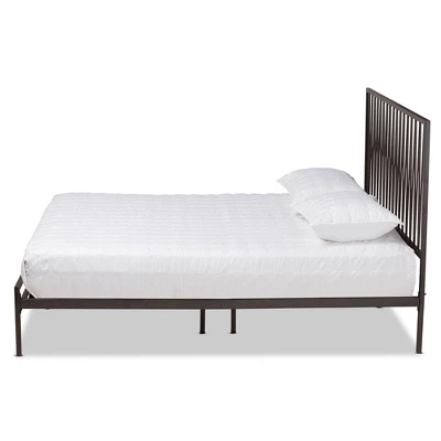 Jeanette Metal Platform Bed Black - Baxton Studio 3 Jeanette Metal Platform Bed Black - Baxton Studio
