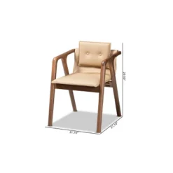 2pc Marcena Imitation Leather Upholstered And Wood Dining Chair Set - Baxton Studio 19 2pc Marcena Imitation Leather Upholstered And Wood Dining Chair Set - Baxton Studio -Baxton Studio GUEST 00ae3434 fa2e 4734 be74 9c8c84d5d7ec