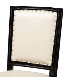 Set Of 2 Louane Faux Leather Upholstered And Wood Dining Chairs Beige/Black - Baxton Studio -Baxton Studio GUEST 0109d985 7bdb 4474 964f 22e9122fbba2