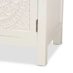Lambert Wood 1 Drawer Nightstand White - Baxton Studio -Baxton Studio GUEST 0189ae02 e53c 4a6a ac51 f4e832de014d