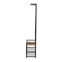 Edan Wood And Metal Freestanding Coat Hanger Walnut Brown/Black - Baxton Studio -Baxton Studio GUEST 02f81dba 1462 4ed0 a2aa 7f2b73aa9230