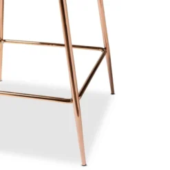 2pc Lander Velvet Fabric Upholstered Metal Counter Stool Set - Baxton Studio -Baxton Studio GUEST 032fcc06 30b8 47d4 99f1 b78f1323ccec