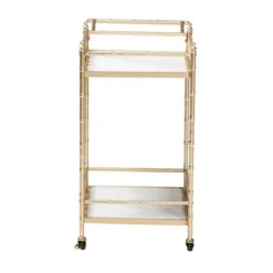 Mela Metal And Marble 2 Tier Wine Cart Gold/White Marble - Baxton Studio 10 Mela Metal And Marble 2 Tier Wine Cart Gold/White Marble - Baxton Studio -Baxton Studio GUEST 035f05db f17d 4fcd 8df7 c08523dba6c1