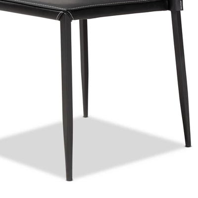 Set Of 4 Pascha Modern And Contemporary Faux Leather Upholstered Dining Chairs - Baxton Studio 3 Set Of 4 Pascha Modern And Contemporary Faux Leather Upholstered Dining Chairs - Baxton Studio