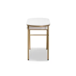 Mabel Metal Console Table With Faux Marble Tabletop Gold - Baxton Studio -Baxton Studio GUEST 03bf758a 0e86 426a a85b 104f1234fd9c