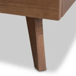 Soloman Mid - Century Modern Fabric And Walnut Finished Wood Platform Bed - Baxton Studio -Baxton Studio GUEST 03c9c00e e739 4116 b976 7e63afc66c1c