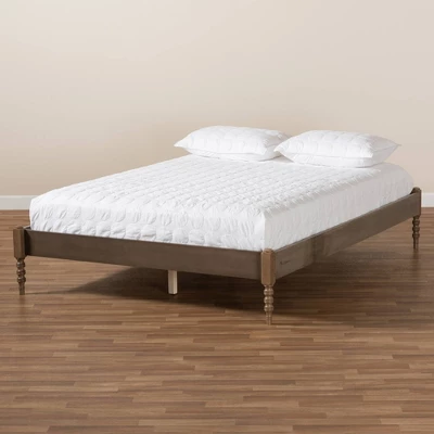 Cielle French Bohemian Wood Platform Bed Frame - Baxton Studio 7 Cielle French Bohemian Wood Platform Bed Frame - Baxton Studio - Image 5