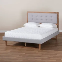 Full Livinia Fabric Upholstered Wood Platform Bed Light Gray/Ash Walnut - Baxton Studio 13 Full Livinia Fabric Upholstered Wood Platform Bed Light Gray/Ash Walnut - Baxton Studio -Baxton Studio GUEST 049a424d 1917 4e3f 9c8d 0404b28a2eac