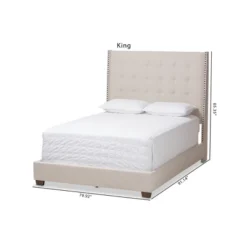 Georgette Modern And Contemporary Fabric Upholstered Bed - Baxton Studio -Baxton Studio GUEST 04f5e4b4 9948 4ca0 badd 9dd454dd4923