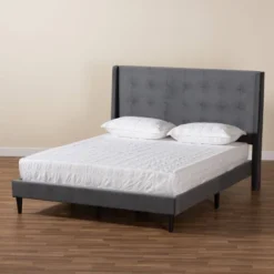 Gothard Velvet Fabric Upholstered And Wood Platform Bed - Baxton Studio 14 Gothard Velvet Fabric Upholstered And Wood Platform Bed - Baxton Studio -Baxton Studio GUEST 05555f8e 1b89 437f b593 245cb08e1fd7