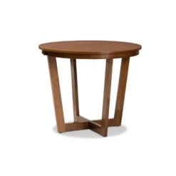 35" Alayna Wide Round Wood Dining Table - Baxton Studio -Baxton Studio GUEST 05a29dab 4591 4cbc bd19 1026d5f1568f