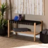 Cadmus Rustic Wood Bench Black/Oak Brown - Baxton Studio -Baxton Studio GUEST 060aa610 c8df 42e5 8a4e 1d84bb99d79d