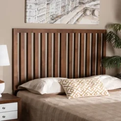 Oren Modern And Wood Headboard Walnut - Baxton Studio -Baxton Studio GUEST 0758a145 55db 4490 aab0 c0fee9b35dd0