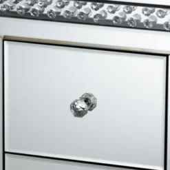Baxton Studio Mina Mirrored 2 Drawer Nightstand Bedside Table Silver - BaxtonStudio -Baxton Studio GUEST 07d728e0 4835 4e95 99f7 8873597344bd