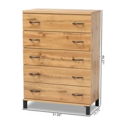 Maison Wood 5 Drawer Storage Chest Oak Brown - Baxton Studio 17 Maison Wood 5 Drawer Storage Chest Oak Brown - Baxton Studio -Baxton Studio GUEST 07f4b026 5c84 46cd 84f9 8a5cf54cfd63