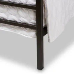 Queen Eleanor Vintage Industrial Finished Metal Canopy Bed Black - Baxton Studio -Baxton Studio GUEST 08727094 74ed 47e4 ac27 45352e7cf1ce