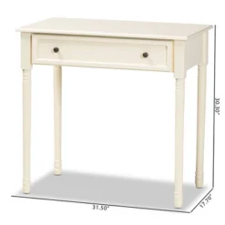 Mahler Wood 1 Drawer Console Table White - Baxton Studio -Baxton Studio GUEST 087f14ab 688d 4d6d b69d d721fa30cedf