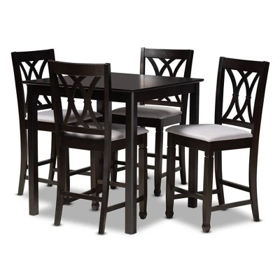 Reneau Espresso Wood Pub Set - Baxton Studio 9 Reneau Espresso Wood Pub Set - Baxton Studio - Image 7