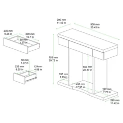 Otis Wood 3 Drawer Console Table Oak Brown - Baxton Studio -Baxton Studio GUEST 087f4d99 cf8f 4eb6 ad96 7b1d80236aac