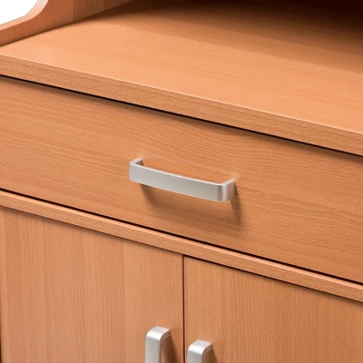 Lowell Modern And Contemporary Wood Finish Kitchen Cabinet Brown - Baxton Studio 6 Lowell Modern And Contemporary Wood Finish Kitchen Cabinet Brown - Baxton Studio - Image 4