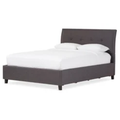 Queen Lea Modern And Contemporary Mix - Linen Storage Platform Bed - Baxton Studio -Baxton Studio GUEST 093a971e 1191 4e7f a261 826b38e1c0e7