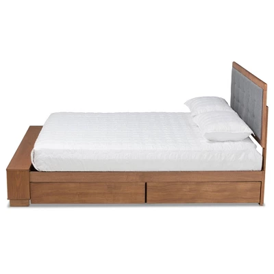 4 Drawer Cosma Transitional Wood Platform Storage Bed - Baxton Studio 3 4 Drawer Cosma Transitional Wood Platform Storage Bed - Baxton Studio