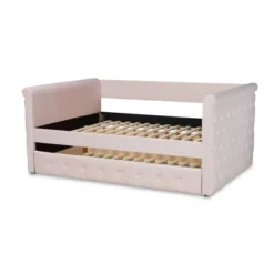 Full Amaya Velvet Daybed With Trundle Pink - Baxton Studio -Baxton Studio GUEST 0a41ae4c d2d3 4117 8dfe 95b825d10f44