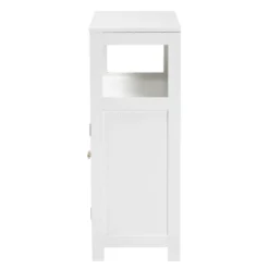 Rivera Wood And Metal 2 Door Bathroom Storage Cabinet White/Silver - Baxton Studio 13 Rivera Wood And Metal 2 Door Bathroom Storage Cabinet White/Silver - Baxton Studio -Baxton Studio GUEST 0a85c4bc 1c85 4b69 9e38 19f38e96be81