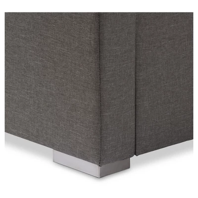 King Rene Modern And Contemporary Fabric 4-Drawer Storage Platform Bed Gray - Baxton Studio 9 King Rene Modern And Contemporary Fabric 4-Drawer Storage Platform Bed Gray - Baxton Studio - Image 7