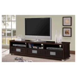 Gerhardine Wood 3 Drawer TV Stand For TVs Up To 62" Dark Brown - Baxton Studio 11 Gerhardine Wood 3 Drawer TV Stand For TVs Up To 62" Dark Brown - Baxton Studio -Baxton Studio GUEST 0b659aca 3bf9 4d9d b6a8 2512655c4895