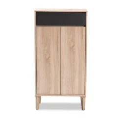 Fella Two-Tone Oak And Entryway Shoe Cabinet With Drawer Brown - Baxton Studio 16 Fella Two-Tone Oak And Entryway Shoe Cabinet With Drawer Brown - Baxton Studio -Baxton Studio GUEST 0c094adf 01b0 46e1 aee5 a5b50605890e