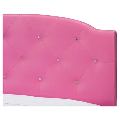 Queen Canterbury Modern And Contemporary Faux Leather Platform Bed Hot Pink - Baxton Studio 5 Queen Canterbury Modern And Contemporary Faux Leather Platform Bed Hot Pink - Baxton Studio - Image 3