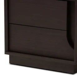 Larsine Finished 2 Drawer Nightstand Brown - Baxton Studio -Baxton Studio GUEST 0d516159 5136 4f21 a738 2f171fd66701