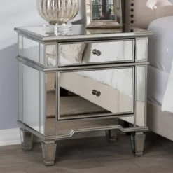 Sussie Hollywood Regency Glamour Style Mirrored 2 - Drawer Nightstand - Baxton Studio 14 Sussie Hollywood Regency Glamour Style Mirrored 2 - Drawer Nightstand - Baxton Studio -Baxton Studio GUEST 0d6d95f6 0e0c 4502 a304 62e4d9699beb