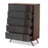 5 Drawer Naoki Wood Bedroom Chest Gray/Walnut - Baxton Studio -Baxton Studio GUEST 0dc4db08 544b 4fa8 9250 f9482c0ed856