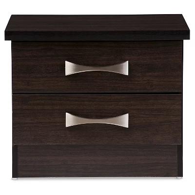 Colburn Modern And Contemporary 2 - Drawer Wood Storage Nightstand Bedside Table - Dark Brown Finish - Baxton Studio 3 Colburn Modern And Contemporary 2 - Drawer Wood Storage Nightstand Bedside Table - Dark Brown Finish - Baxton Studio