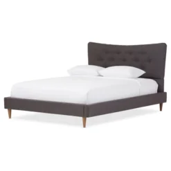 Hannah Mid - Century Modern Fabric Platform Bed - Baxton Studio 12 Hannah Mid - Century Modern Fabric Platform Bed - Baxton Studio -Baxton Studio GUEST 0ed83d81 7245 4501 96f0 11e86ac7046b