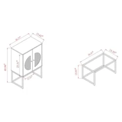 Ardon Bohemian Wood And Metal 2 Door Storage Cabinet With Rattan Light Brown/Black - Baxton Studio -Baxton Studio GUEST 0ff02aee 50ed 4b70 8e4c ebfaa6e89af5