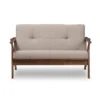 Bianca Mid-Modern Walnut Wood Fabric Tufted 2 Seater Loveseat Light Gray - Baxton Studio 2 Bianca Mid-Modern Walnut Wood Fabric Tufted 2 Seater Loveseat Light Gray - Baxton Studio -Baxton Studio GUEST 105dc042 d015 4a92 92a3 4d29d4770bc6