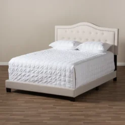 Emerson Modern And Contemporary Fabric Upholstered Bed - Baxton Studio -Baxton Studio GUEST 10a45b24 07e1 4a3a 978f 0eb046ae7e8f