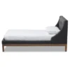 Louvain Modern And Contemporary Fabric Upholstered Walnut - Finished Platform Bed Dark Gray - Baxton Studio -Baxton Studio GUEST 1114015c bdf9 40c3 824e 23094764cfbc