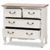 Amalie 4 Drawer Accent Dresser White/Oak - Baxton Studio -Baxton Studio GUEST 120b8e09 e082 4c60 8b47 24d25c20c237