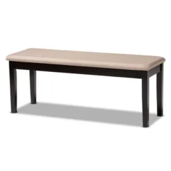 Teresa Fabric Upholstered And Wood Dining Bench - Baxton Studio -Baxton Studio GUEST 12824594 7a29 4d2a a333 9dc0bdee18d4