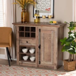 1 Door Albert Farmhouse Rustic Wood Dining Room Sideboard Buffet Oak Brown - Baxton Studio 15 1 Door Albert Farmhouse Rustic Wood Dining Room Sideboard Buffet Oak Brown - Baxton Studio -Baxton Studio GUEST 12bc3935 3b65 49c0 acc8 1470ef4b00b6