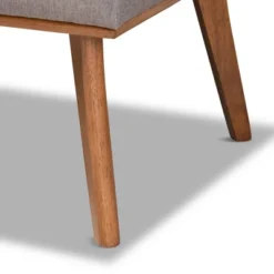 3pc Odessa Mid-Century Modern Fabric Upholstered Wood Dining Nook Set Walnut/Brown/Gray - Baxton Studio -Baxton Studio GUEST 1330deee c5b4 4163 b658 a951f20c56d1