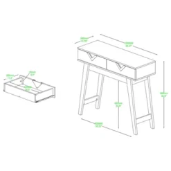 Wales Wood 2 Drawer Console Table Light Brown - Baxton Studio -Baxton Studio GUEST 1343656b 350a 41ce 8c70 8560d9b775ef