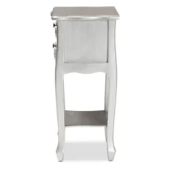 Eliya Brushed Wood 2 Drawer Nightstand Silver - Baxton Studio -Baxton Studio GUEST 14060581 1235 442e be21 8ba85bbe8297