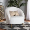 Urian Boucle Upholstered Accent Chair White/Gold - Baxton Studio -Baxton Studio GUEST 144dee2c 5a8f 4944 ab94 df580d2a9bd1